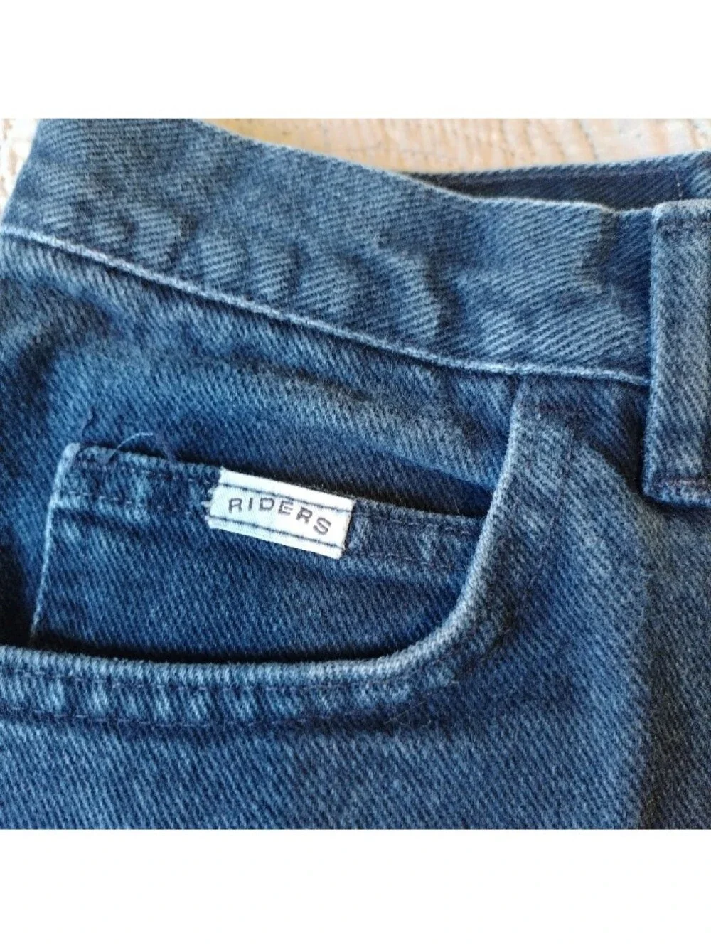 VTG 90s  Riders Denim Baggy Granola Grunge Dark Blue Denim Women's Shorts - Sz S